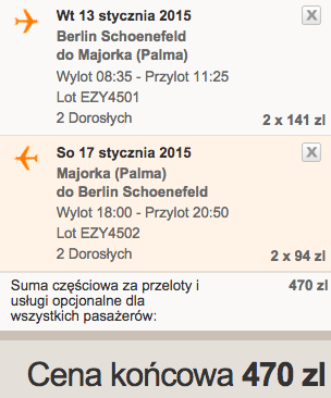 13-01-2015 Majorka z Berlina Schonefeld za 215 zł RT 2