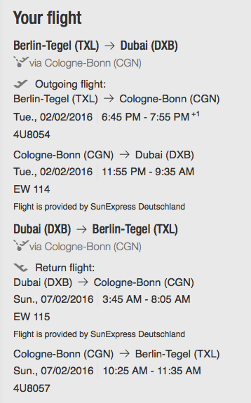 2016-02-02 Berlin Tegel Dubaj Germanwings 220 euro RT 950 zl 2
