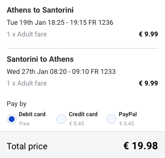 2016-01-19 Berlin SXF Santorini Grecja 172 zl RT Ryanair 2